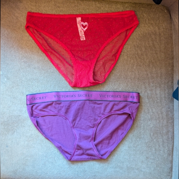 Victoria's Secret Other - Victoria's Secret Red and Purple Panty Set Bundle